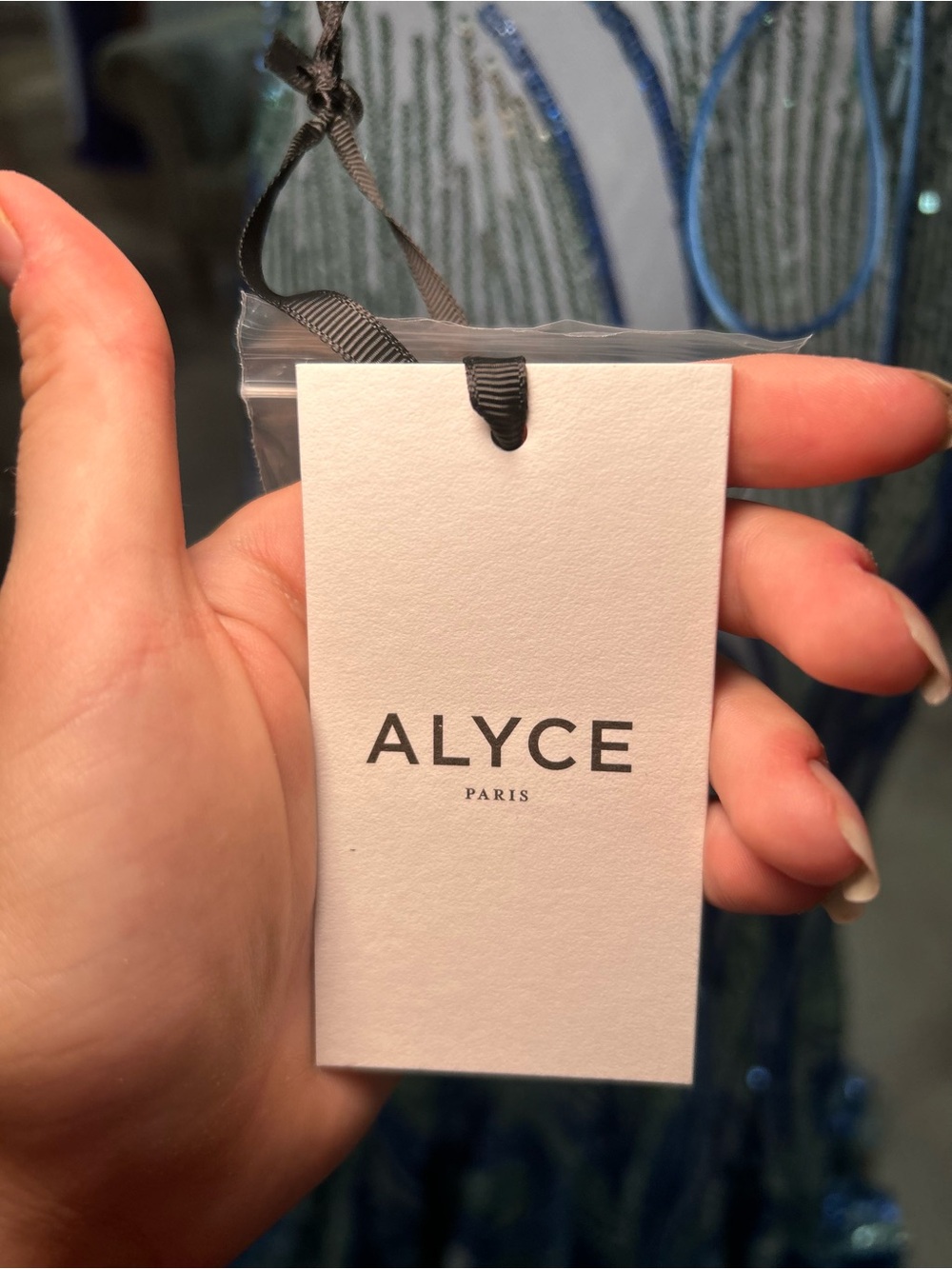 Alyce Paris Blue Sequin Mermaid Gown - Picture 6 of 6